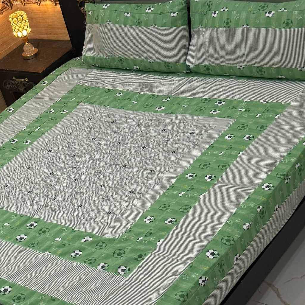 Patch Work Bedsheets Embroidered Or Panel  Stuff : Cotton King Size Export Quality