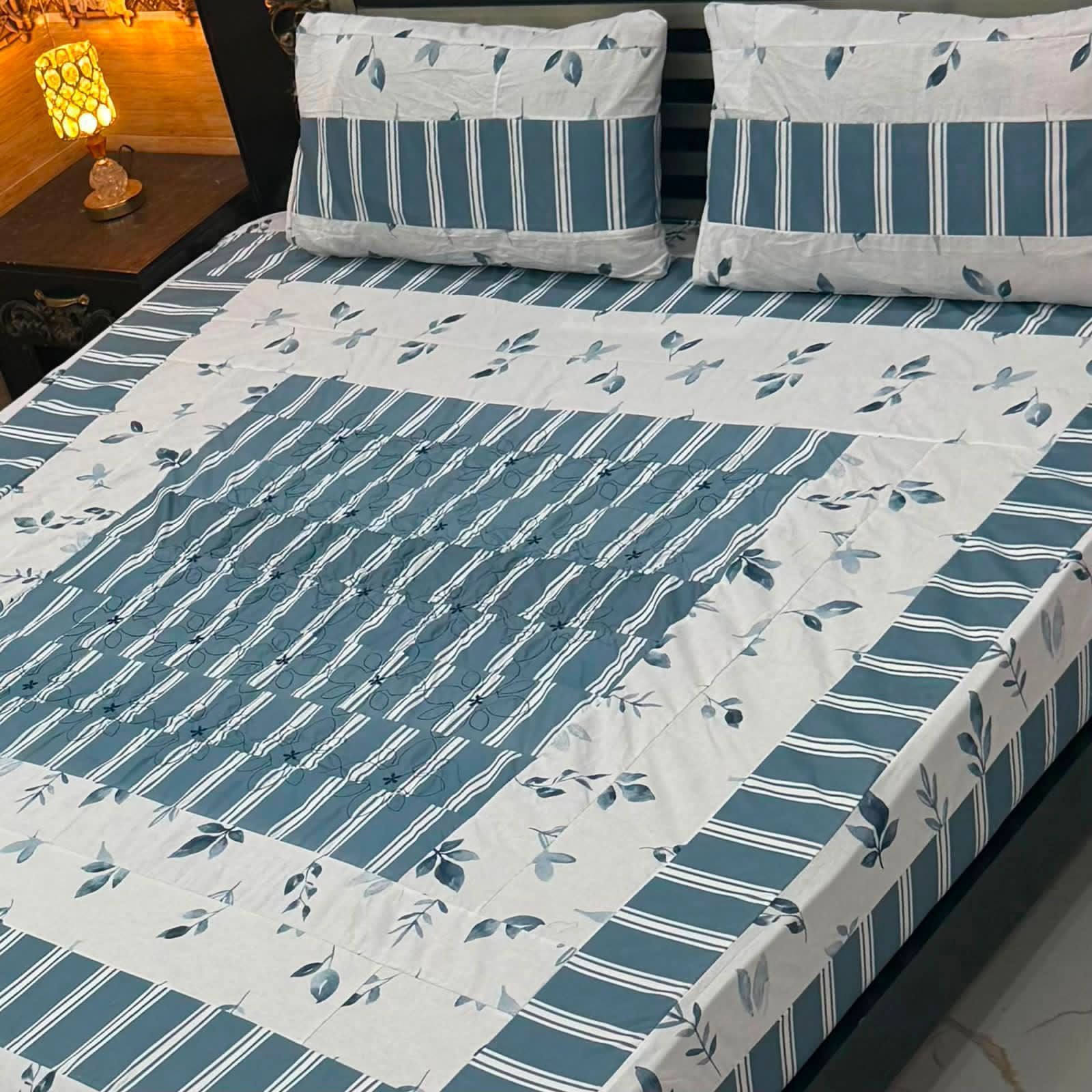 Patch Work Bedsheets Embroidered Or Panel  Stuff : Cotton King Size Export Quality
