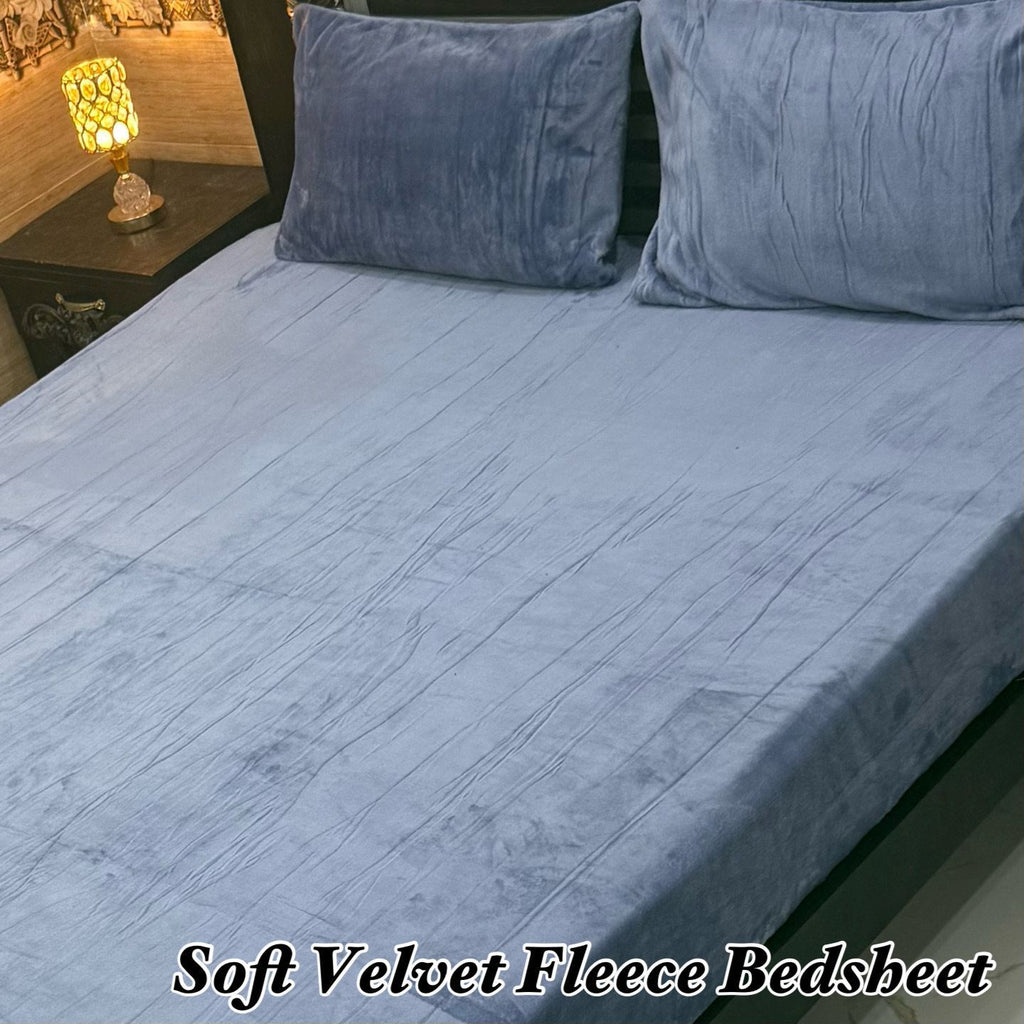 Soft Velvet Fleece King Size Bedsheet Set – Ultra Soft & Warm | 2026 Collection