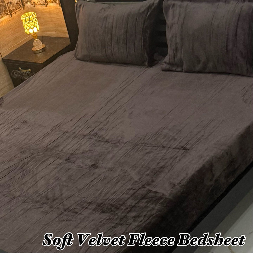 Soft Velvet Fleece King Size Bedsheet Set – Ultra Soft & Warm | 2026 Collection