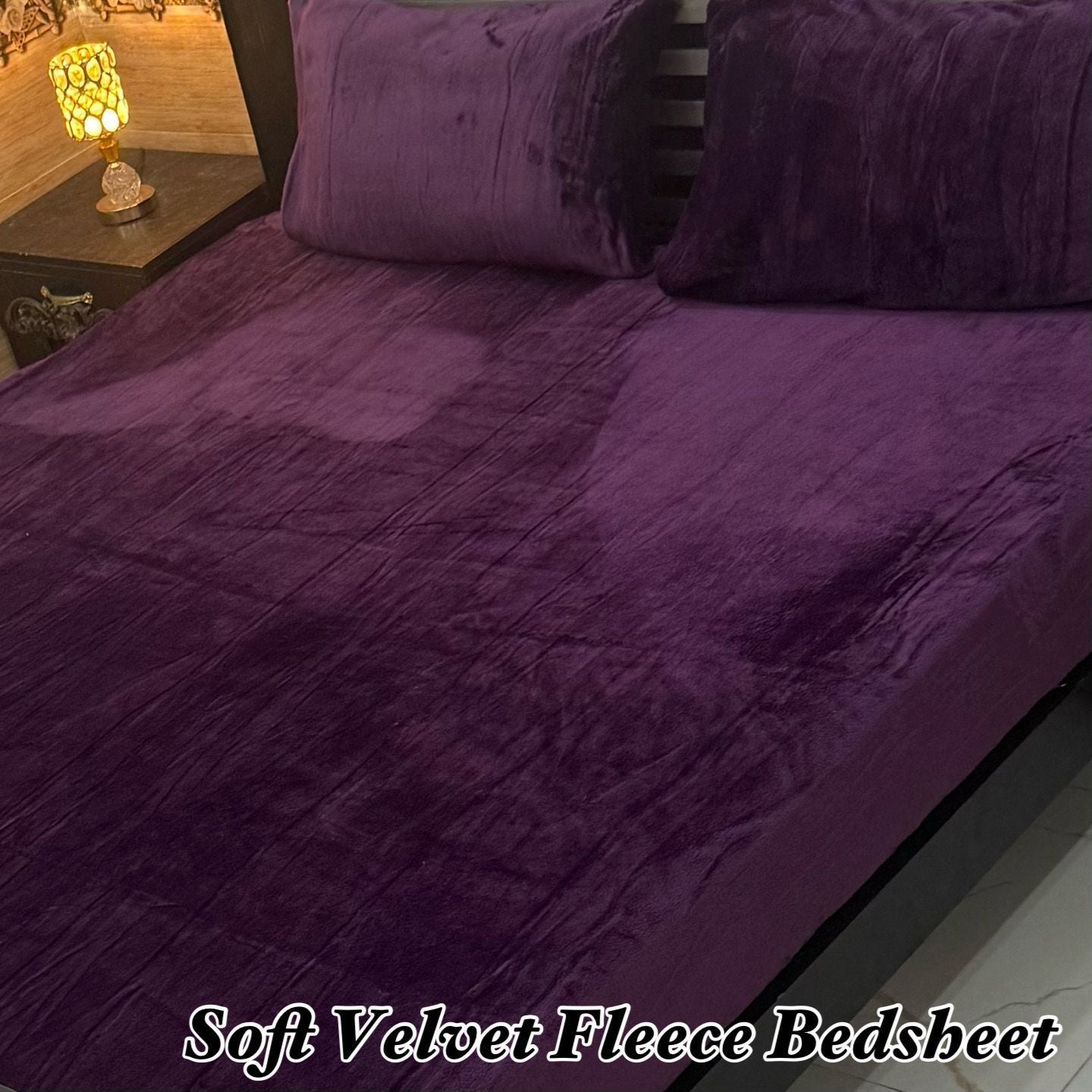 Soft Velvet Fleece King Size Bedsheet Set – Ultra Soft & Warm | 2026 Collection