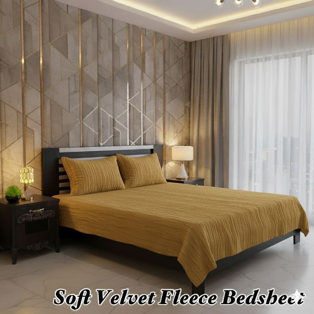 Soft Velvet Fleece King Size Bedsheet Set – Ultra Soft & Warm | 2026 Collection