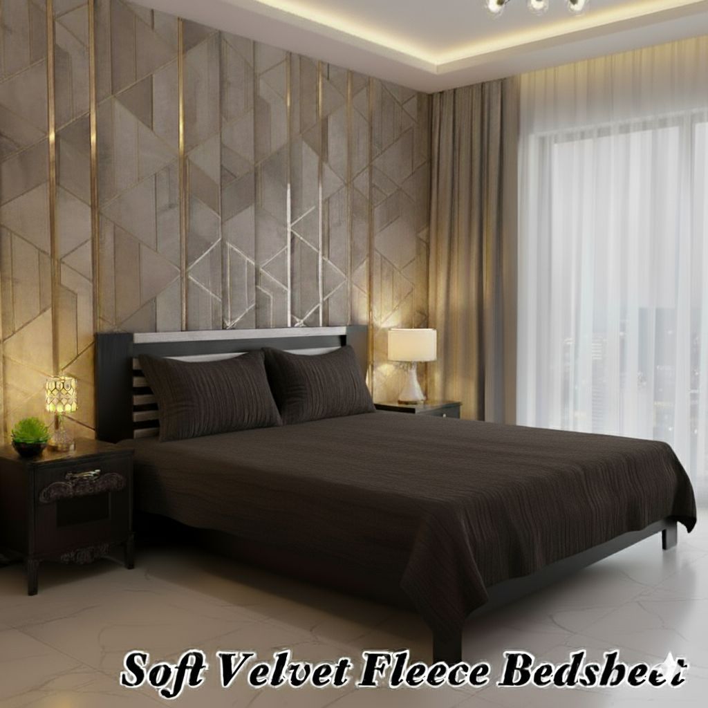 Soft Velvet Fleece King Size Bedsheet Set – Ultra Soft & Warm | 2026 Collection
