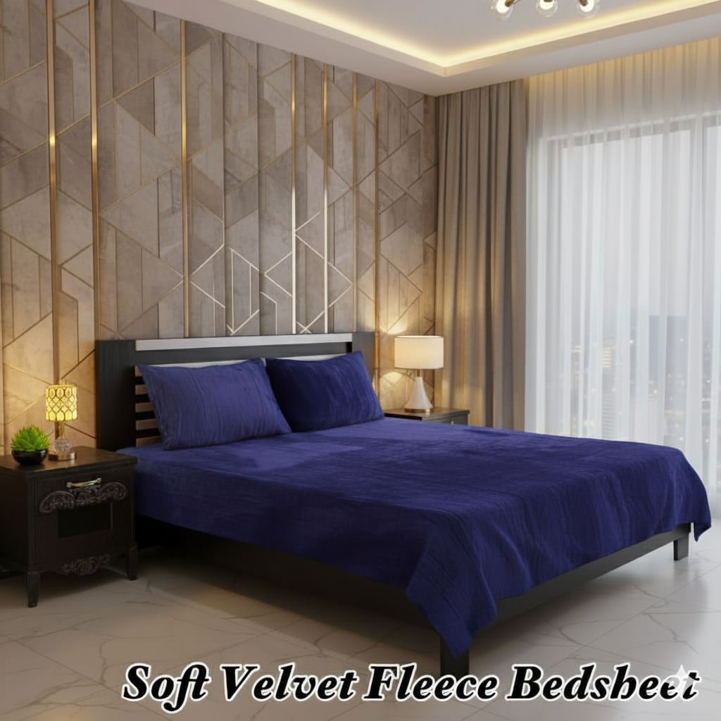Soft Velvet Fleece King Size Bedsheet Set – Ultra Soft & Warm | 2026 Collection