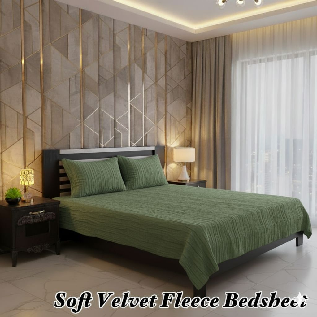 Soft Velvet Fleece King Size Bedsheet Set – Ultra Soft & Warm | 2026 Collection