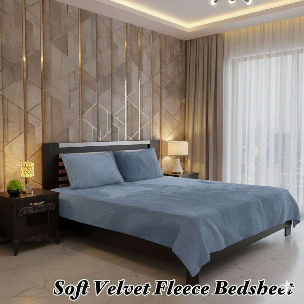 Soft Velvet Fleece King Size Bedsheet Set – Ultra Soft & Warm | 2026 Collection
