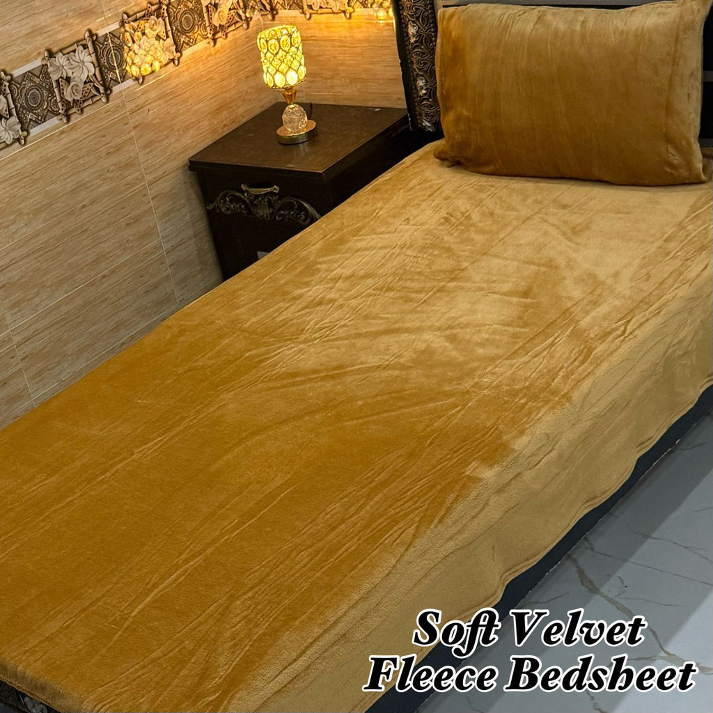 Soft Velvet Fleece Bedsheet Set – Single Size | Ultra Soft & Warm | 2026 Collection