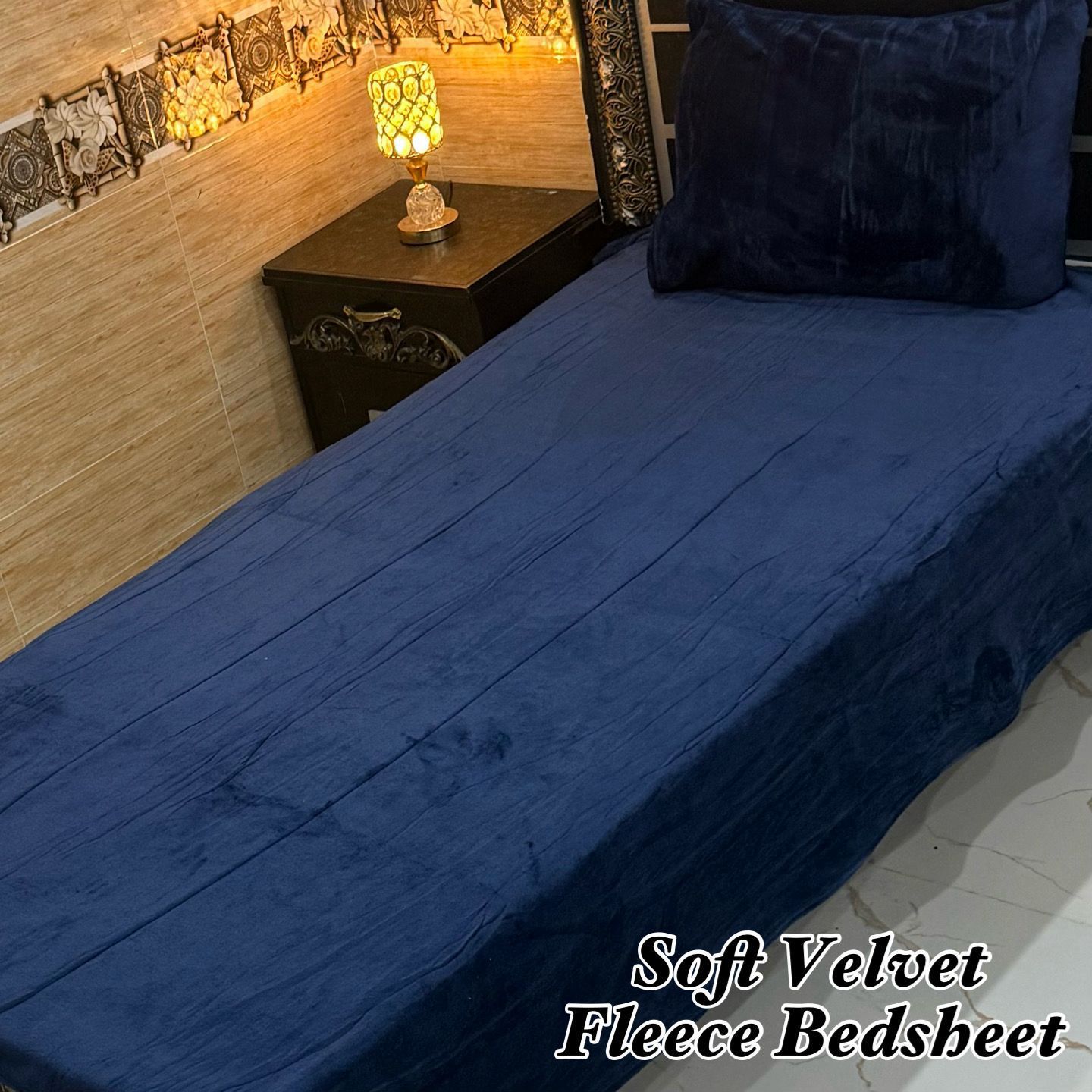 Soft Velvet Fleece Bedsheet Set – Single Size | Ultra Soft & Warm | 2026 Collection